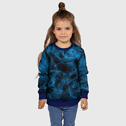 Свитшот детский Синий дым текстура, цвет: 3D-синий — фото 2