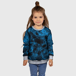Свитшот детский Синий дым текстура, цвет: 3D-меланж — фото 2
