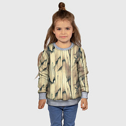 Свитшот детский Текстура коры дерева, цвет: 3D-меланж — фото 2