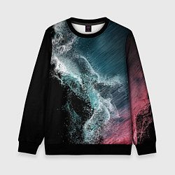 Свитшот детский Морские частицы, цвет: 3D-черный