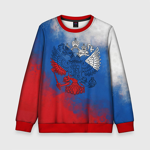 Детский свитшот Триколор градиент / 3D-Красный – фото 1