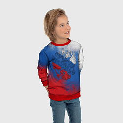 Свитшот детский Триколор градиент, цвет: 3D-красный — фото 2