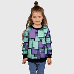 Свитшот детский Trendy geometric pattern, цвет: 3D-черный — фото 2