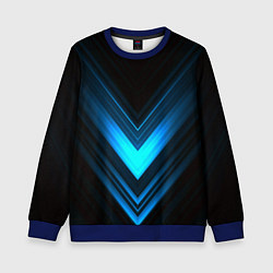Свитшот детский Neon geometry stripes, цвет: 3D-синий