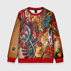 Детский свитшот Иредзуми: демон и дракон