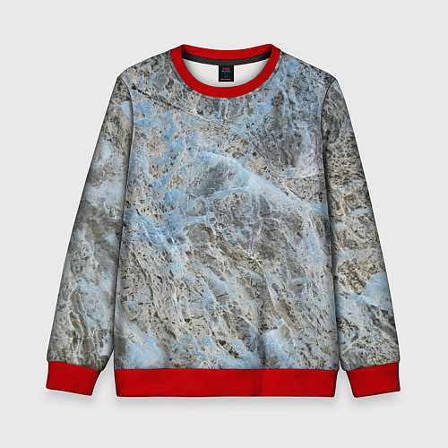 Детский свитшот Паутина белая / 3D-Красный – фото 1