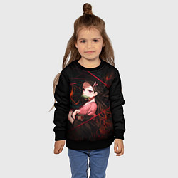 Свитшот детский Nezuko Demon Slayer art, цвет: 3D-черный — фото 2