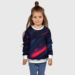 Свитшот детский Неоновые стрипсы, цвет: 3D-белый — фото 2