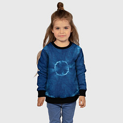 Свитшот детский Синий круг тай-дай, цвет: 3D-черный — фото 2
