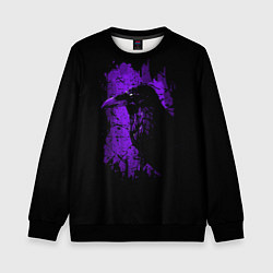 Свитшот детский Dark purple raven, цвет: 3D-черный