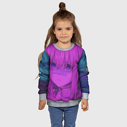 Свитшот детский Одинокий рокер, цвет: 3D-меланж — фото 2