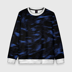 Свитшот детский Абстракция синего, цвет: 3D-белый