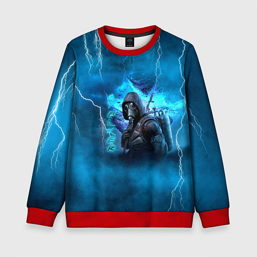 Детский свитшот Stalker sky art blue / 3D-Красный – фото 1