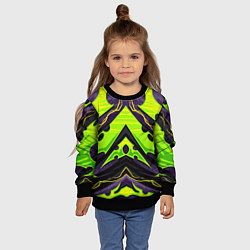 Свитшот детский Ядовитый экстримальный узор, цвет: 3D-черный — фото 2