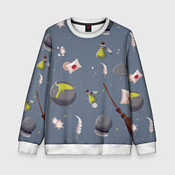 Детский свитшот Паттерн с магическими принадлежностями