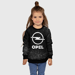 Свитшот детский Opel с потертостями на темном фоне, цвет: 3D-черный — фото 2