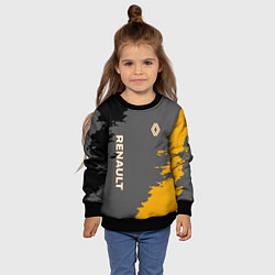 Свитшот детский Renault черно-желтые брызги, цвет: 3D-черный — фото 2
