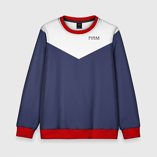Детский свитшот FIRM бело-синий / 3D-Красный – фото 1