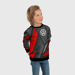 Свитшот детский Volkswagen sports racing, цвет: 3D-черный — фото 2