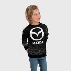 Свитшот детский Mazda с потертостями на темном фоне, цвет: 3D-черный — фото 2