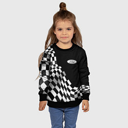 Свитшот детский Ford racing flag, цвет: 3D-черный — фото 2
