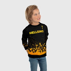 Свитшот детский Hellsing - gold gradient: символ сверху, цвет: 3D-черный — фото 2