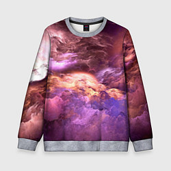 Свитшот детский Фиолетовое облако, цвет: 3D-меланж