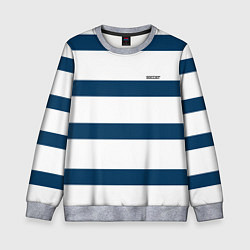 Детский свитшот Бело-синий полосатый узор