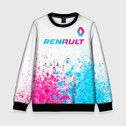 Детский свитшот Renault neon gradient style: символ сверху