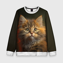 Детский свитшот Пушистый рыжий котенок