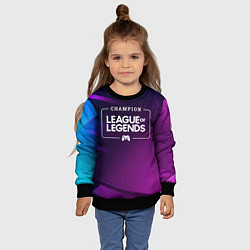 Свитшот детский League of Legends gaming champion: рамка с лого и, цвет: 3D-черный — фото 2