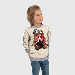 Свитшот детский Apex братва, цвет: 3D-меланж — фото 2