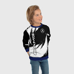 Свитшот детский Mercedes benz - white color, цвет: 3D-синий — фото 2