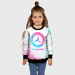 Свитшот детский Mercedes neon gradient style, цвет: 3D-черный — фото 2
