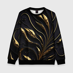Детский свитшот Золотой орнамент на черном