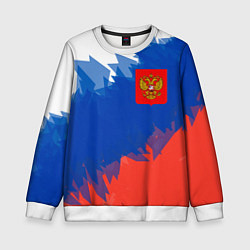 Свитшот детский Я патриот России, цвет: 3D-белый