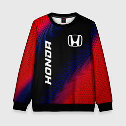 Свитшот детский Honda красный карбон, цвет: 3D-черный