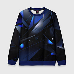 Свитшот детский Blue black background, цвет: 3D-синий
