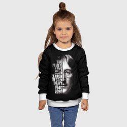 Свитшот детский Джон Леннон легенда, цвет: 3D-белый — фото 2