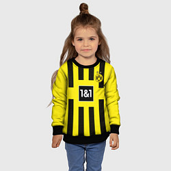Свитшот детский ФК Боруссия Дортмунд форма 2223 домашняя, цвет: 3D-черный — фото 2
