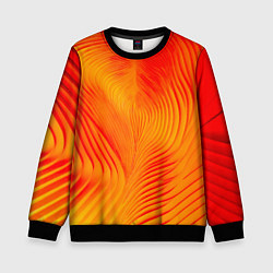 Свитшот детский Фантазия в красном и желтом, цвет: 3D-черный