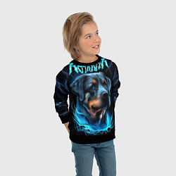 Свитшот детский Rottweiler and lightnings, цвет: 3D-черный — фото 2