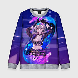 Свитшот детский Серебряный Волк стар рейл, цвет: 3D-меланж