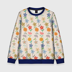 Свитшот детский Flowers life, цвет: 3D-синий