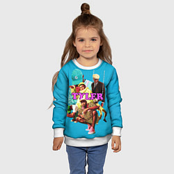 Свитшот детский Tyler, The Creator Collage, цвет: 3D-белый — фото 2