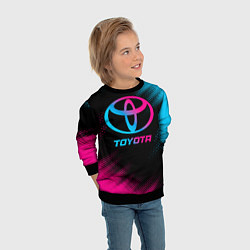 Свитшот детский Toyota - neon gradient, цвет: 3D-черный — фото 2