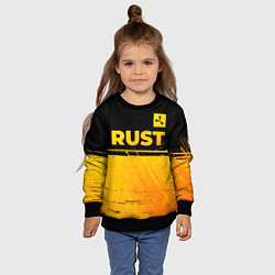 Свитшот детский Rust - gold gradient: символ сверху, цвет: 3D-черный — фото 2