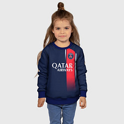 Свитшот детский Неймар форма ПСЖ 2324 домашняя, цвет: 3D-синий — фото 2