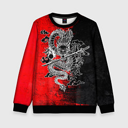 Детский свитшот Дракон с катаной