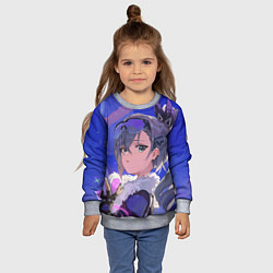 Свитшот детский Хонкай Стар Рейл: Серебряный Волк, цвет: 3D-меланж — фото 2